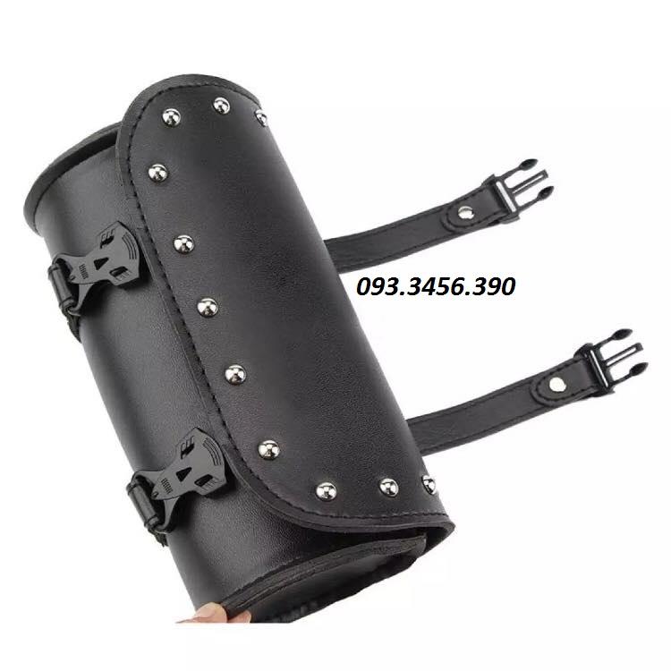 [HCM]Túi da tròn mini treo xe đạp motor