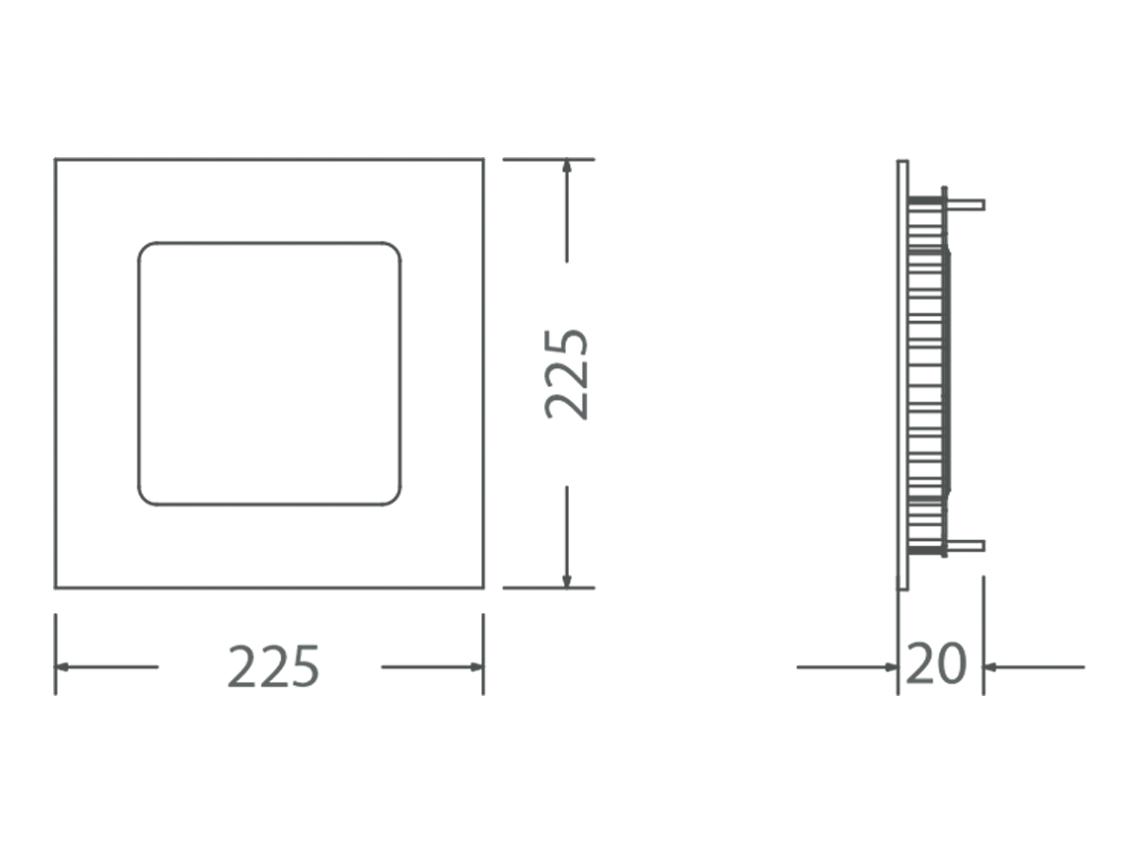 Đèn Slim Panel 18W Vuông MPL036-018WS658LB6/MPL036-018WS408LB6/MPL036-018WS278LB6