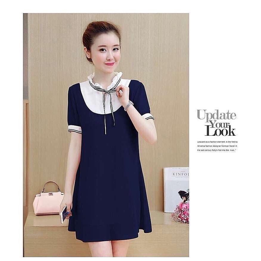 Đầm bầu cổ bèo đây nơ D703