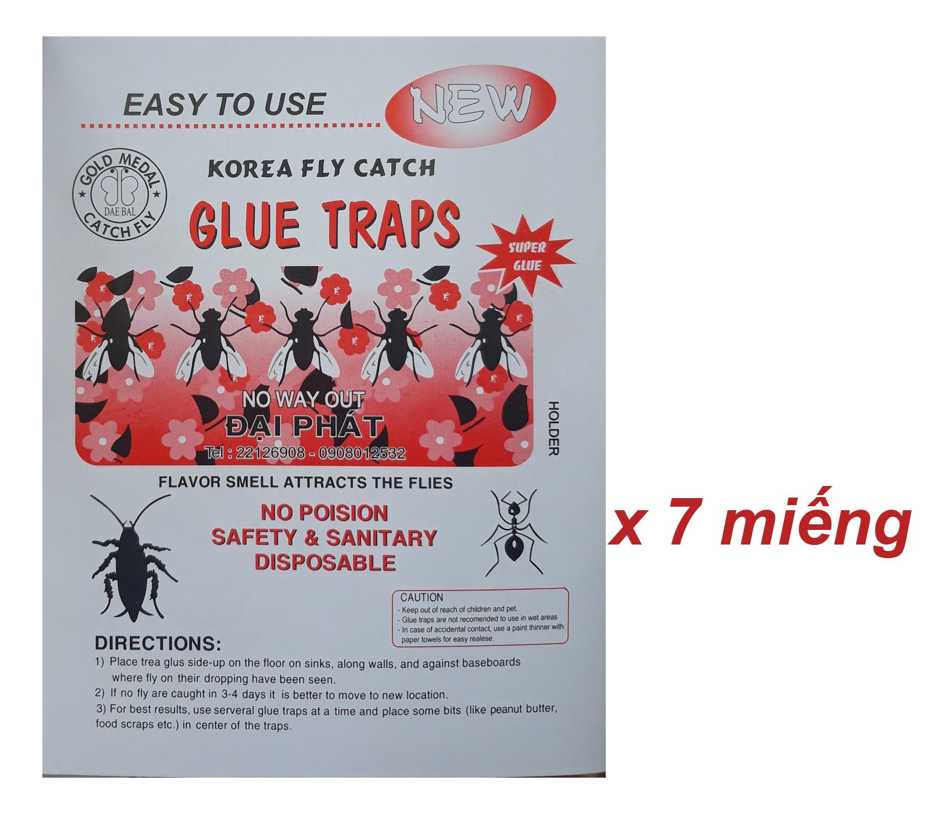 Keo bẫy ruồi hàn quốc KOREA FLY CATCH GLUE TRAPS - 14.5 x 22cm (7 miếng)