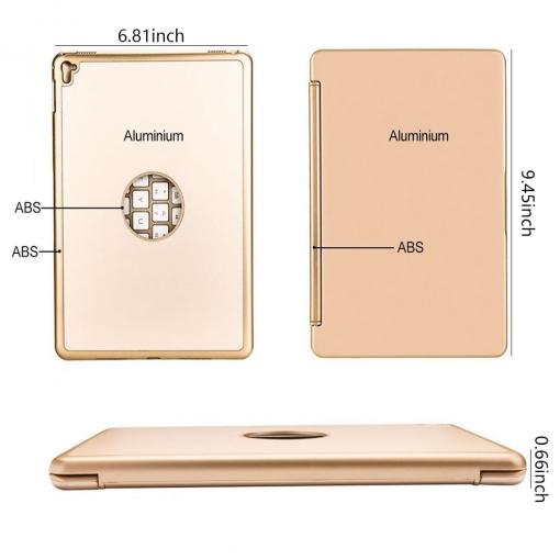 Bàn phím bluetooth kiêm bao da cho iPad Pro 9.7- PKCB
