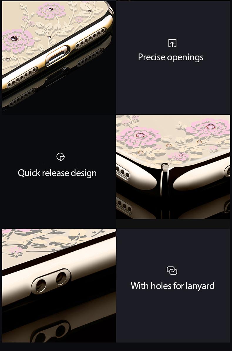Ốp lưng đính đá cao cấp Kingxbar cho iPhone XS Max