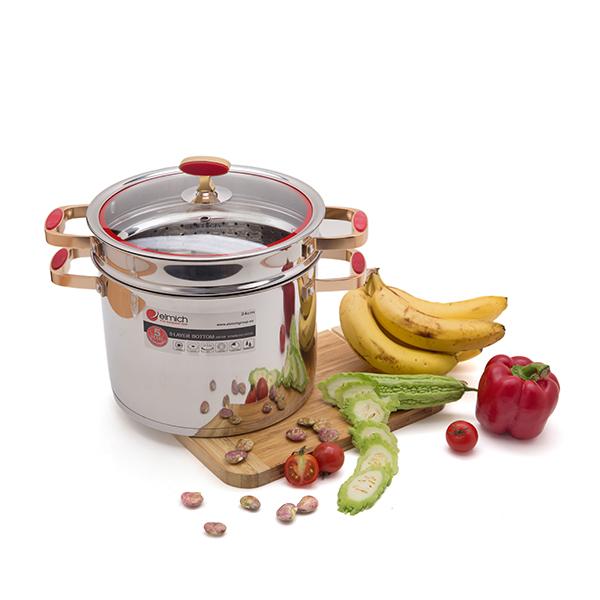 Nồi Hấp Elmich INOX 304 RED VELVET 28cm EL0979 - Bảo Hành 5 Năm