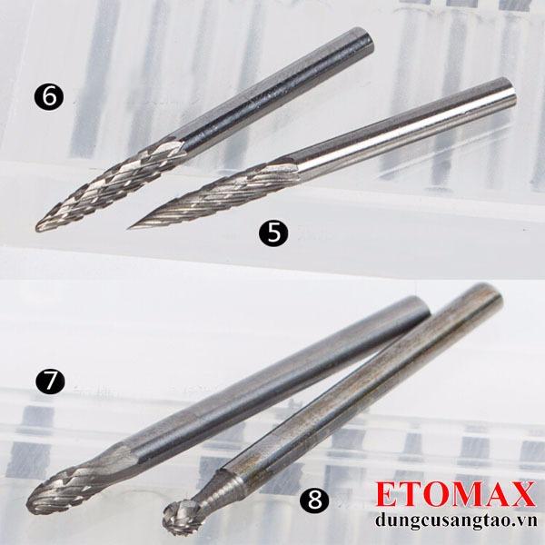  Bộ 20 mũi khắc mài vonfram cao cấp