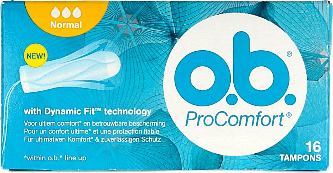 TAMPON Cỡ trung bình O.B YELLOW PROComfort ( 16 Miếng / hộp) - Nhập Khẩu