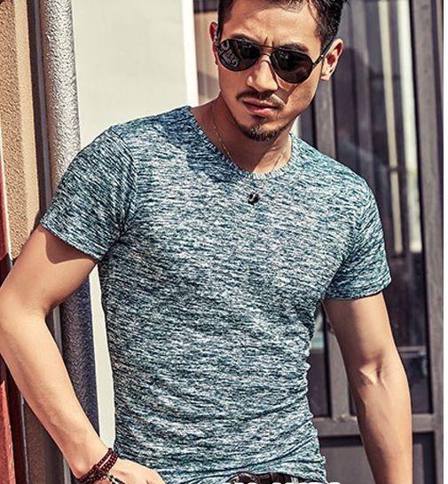 Áo thun nam body cổ tròn vải dày mịn thoáng mát