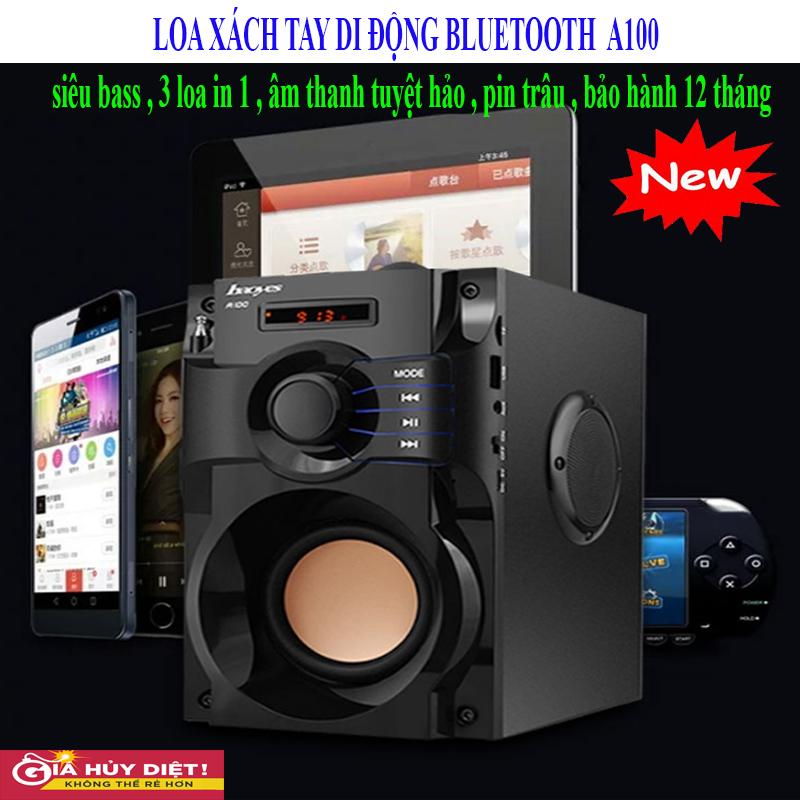 Loa Mini Cong Suat CaoBán Loa Vi Tính - Loa A100 Đỉnh Cao Công Nghệ Bluetooth + Loa Siêu Bass Cực Ha