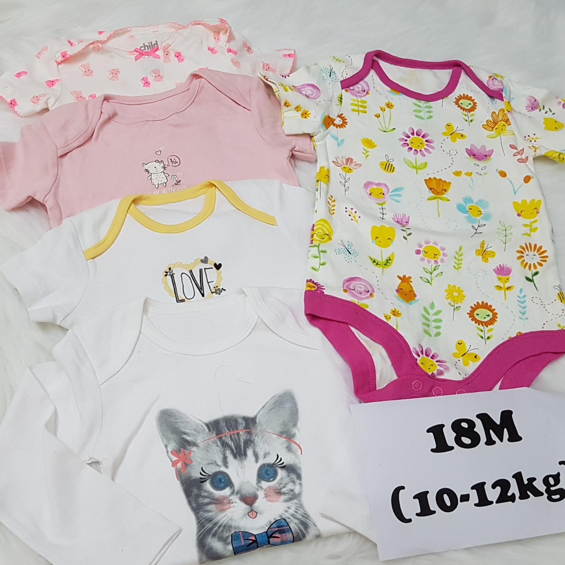 Set 5 áo liền quần bé gái