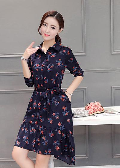 [HCM]ĐẦM XÒE CỔ BẺ HỌA TIẾT BEYEU1688 - BY8075