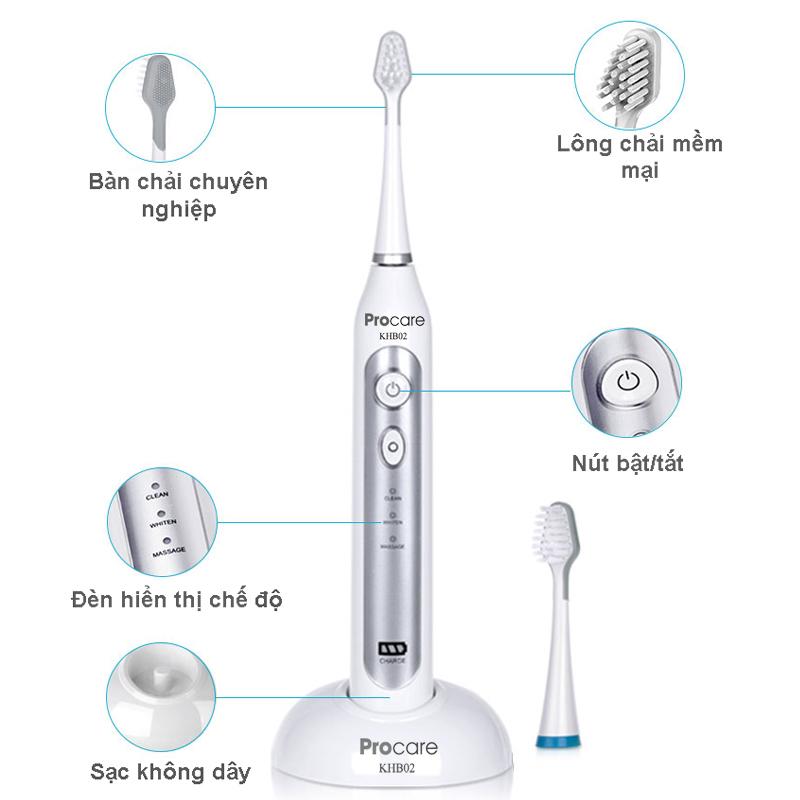 Bàn chải đánh răng máy procare khb02