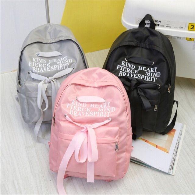 [HCM]Balo Nữ Kind Heart Thắt Nơ Thời Trang Cute