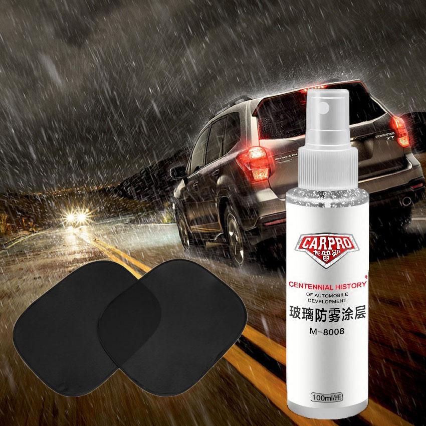 Bình xịt phủ Nano chống nước cho gương chiếu hậu ô tô, xe máy CarPro Tặng kèm 2 tấm che nắng cho ô tô