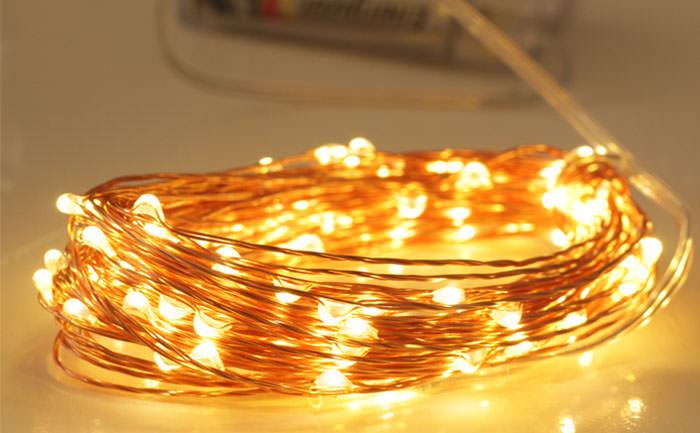 [HCM]Đèn led đom đóm sử dụng pin 10m