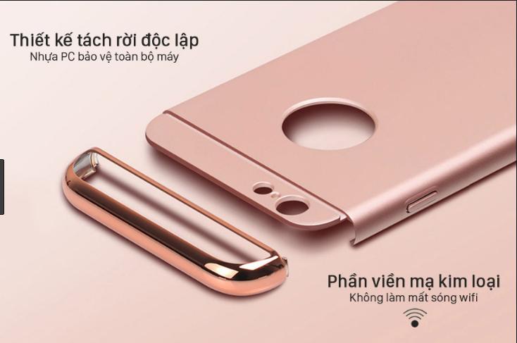 Ốp 3 mảnh 2 đầu phủ bóng cao cấp cho iphone 6/6s