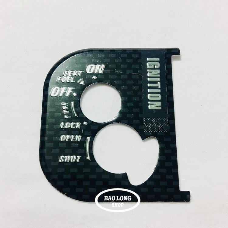 Tem Nhôm dán ổ khóa Xe máy Airblade (màu Đen Carbon)