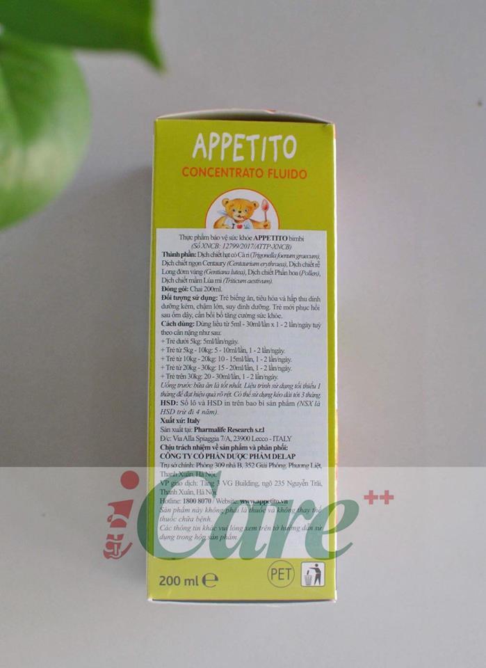 THẢO DƯỢC KÍCH THÍCH ĂN NGON APPETITO BIMBI