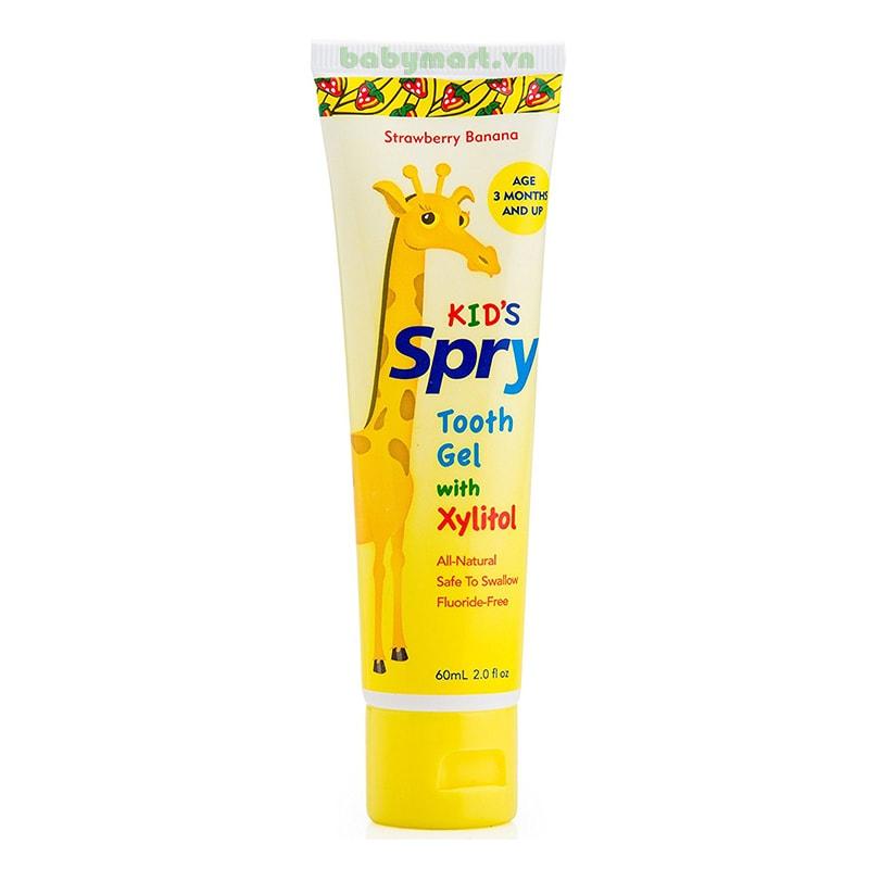[HCM]Kem đánh răng Spry Banana 60ml cho bé yêu