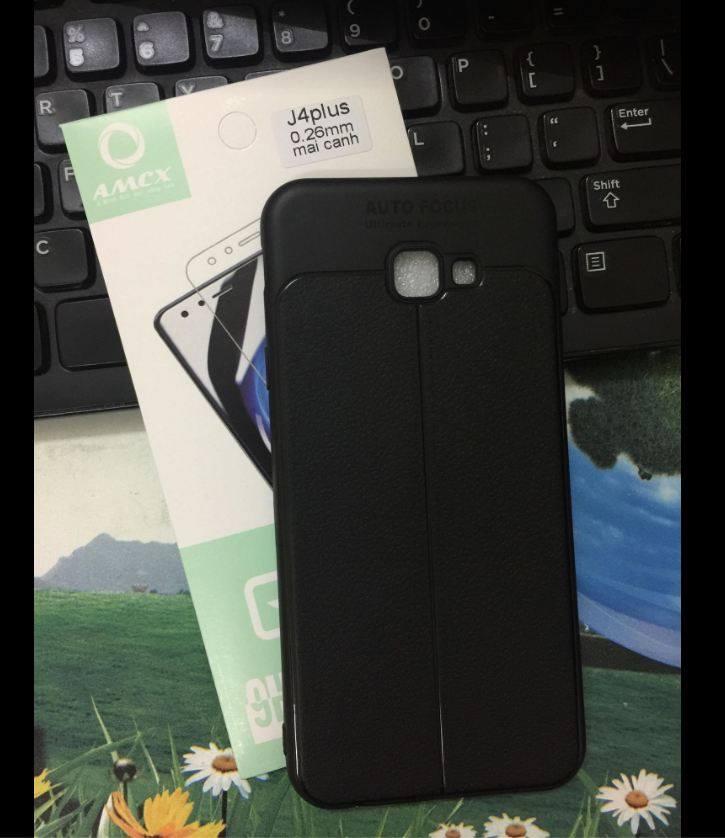 Ốp lưng dẻo Auto Forcus dành cho Samsung Galaxy J4 Plus Tặng kính cường lực