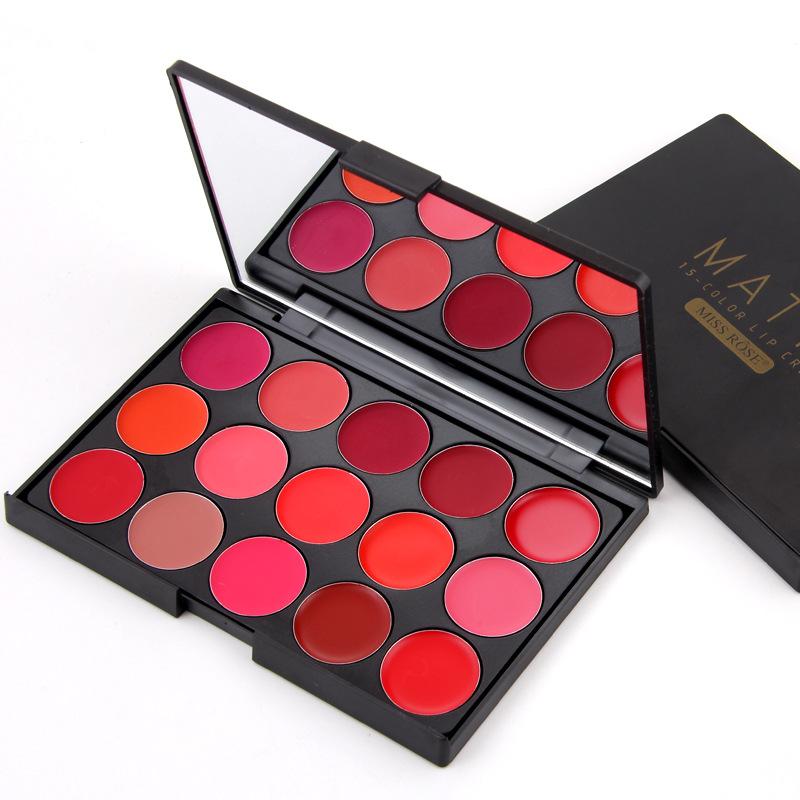 Bảng son lỳ 15 màu MISS RÔSE