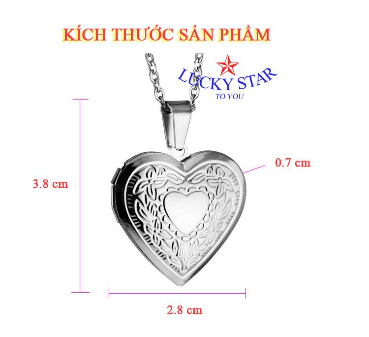 Dây chuyền trái tim lưu giữ ảnh kỉ niệm