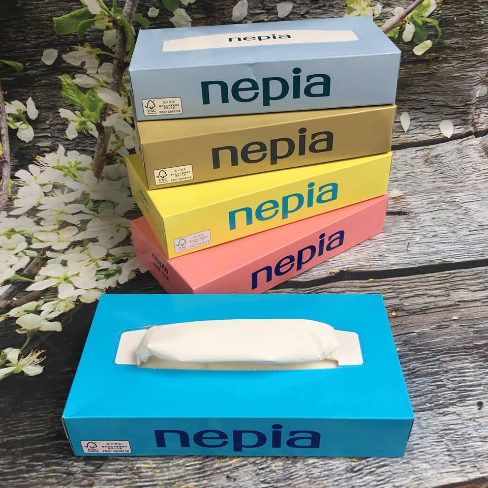 Hộp giấy ăn Nepi Nepi 150 tờ (Pack 5 hộp) Nepia đến từ Nhật Bản