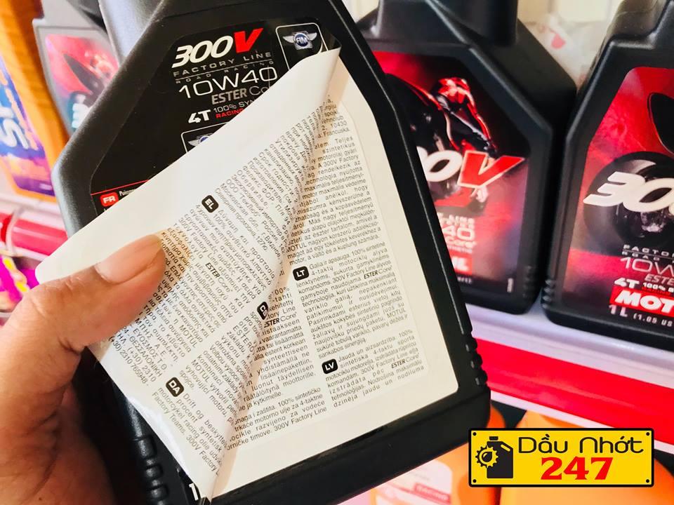Dầu nhớt Motul 300v 10w40 (Tem 3 lớp)