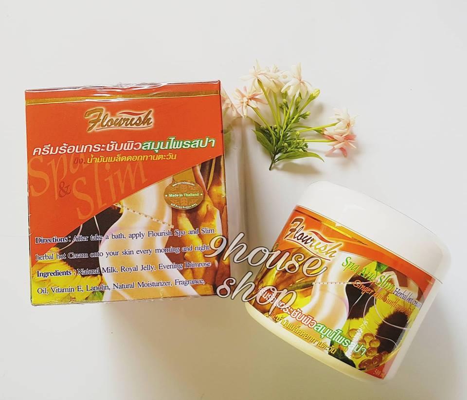 01 Hộp Kem Massage Mỡ Bụng Flourish Thái Lan 500ml