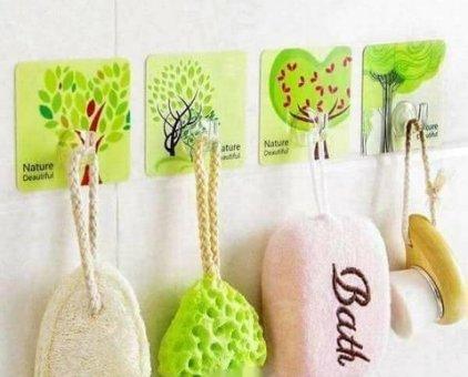 Combo 10 miếng móc dán hút tường 3D