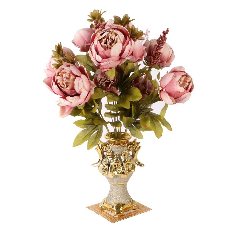 Combo 2 cành hoa mẫu đơn Peony phong cách châu Âu sang trọng,cổ điển - hoa giả- hoa lụa cao cấp