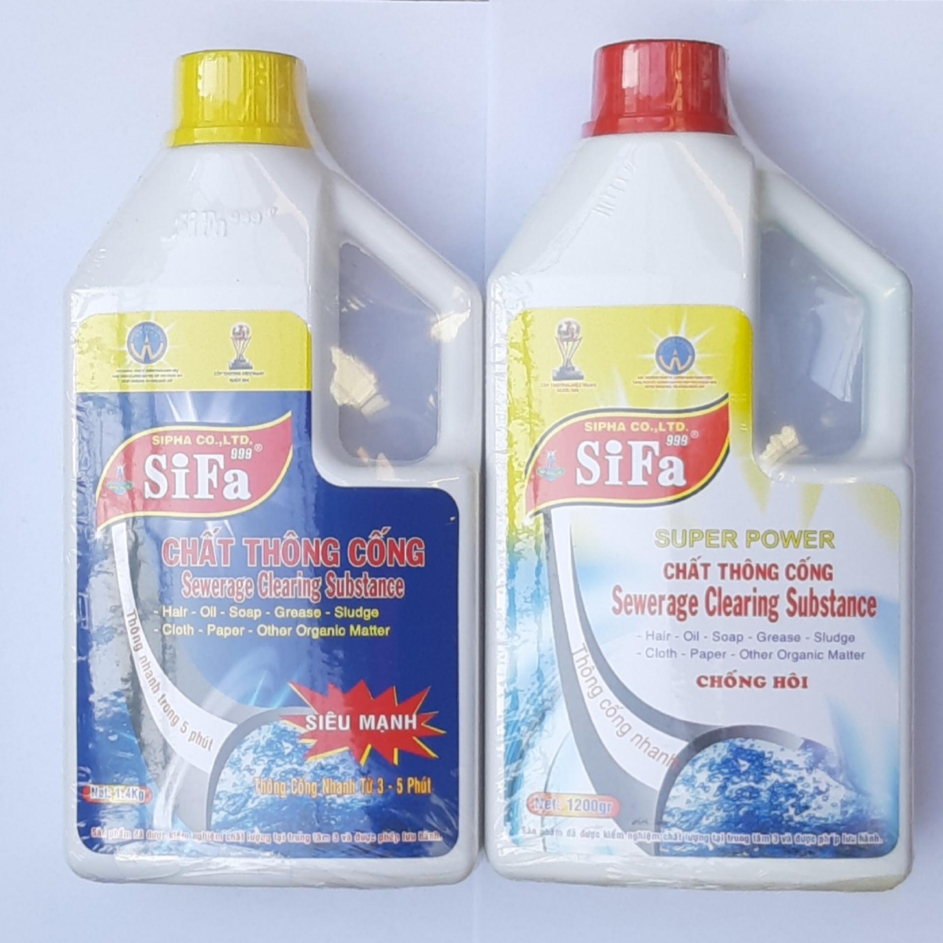 Chất thông tắc cống chống hôi Siêu mạnh 5 phút 1400g Sifa