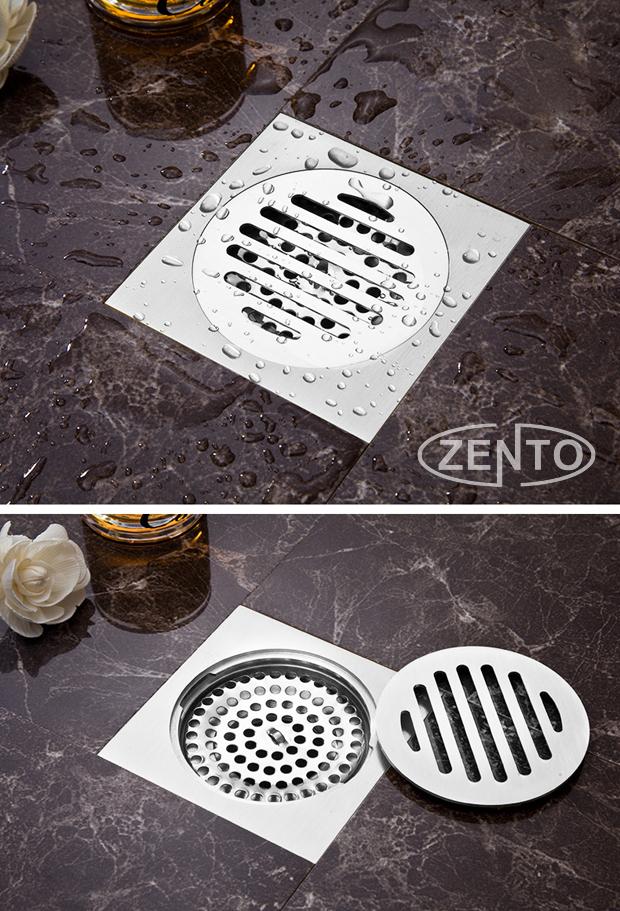 Phễu thoát sàn chống mùi hôi Zento ZT559 (12cmx12cm)
