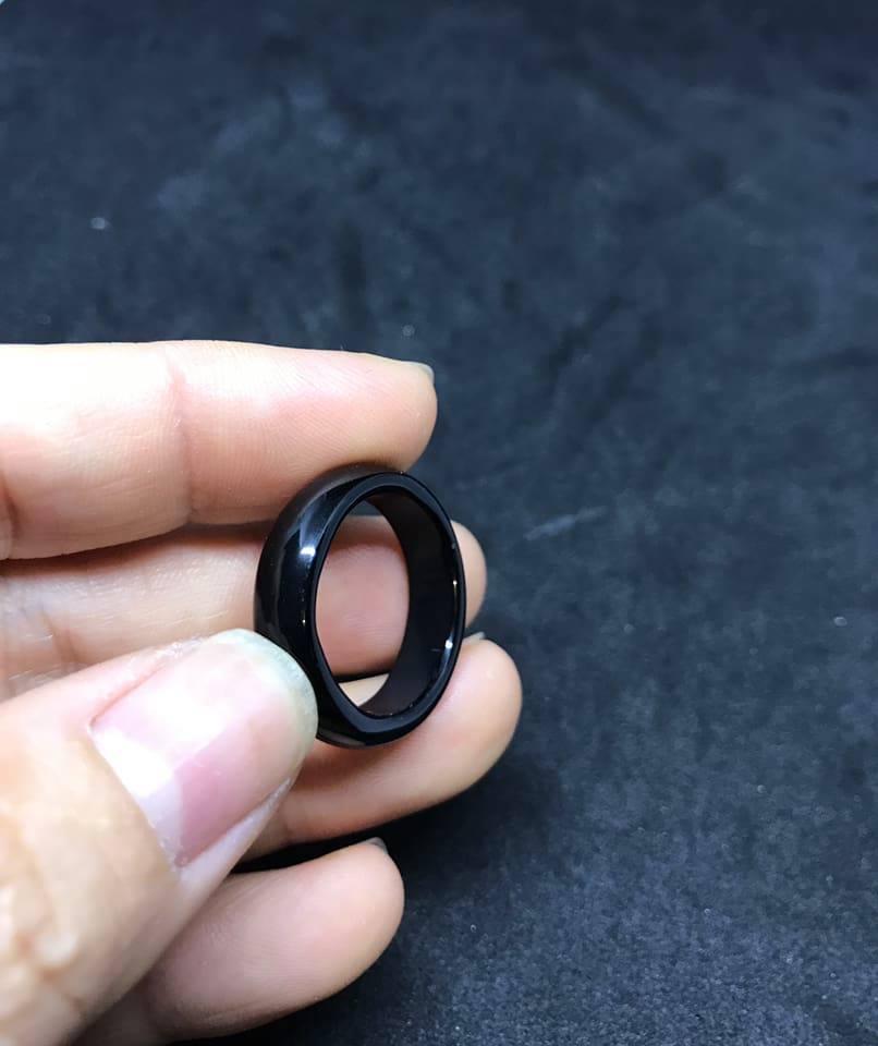 [HCM]NHẪN ĐEO TAY  ĐÁ MÃ NÃO ĐEN
