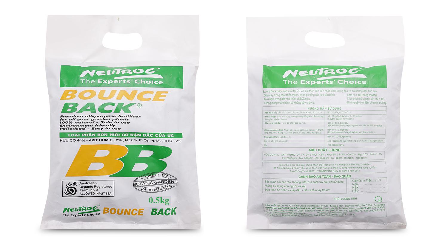 3 túi Phân gà úc bounce back đậm đặc (0.5kg/túi)