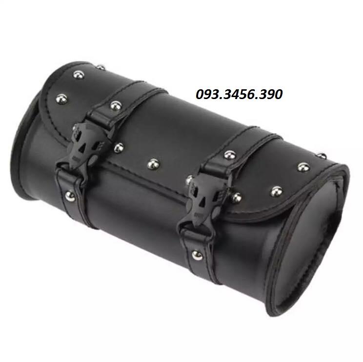 [HCM]Túi da tròn mini treo xe đạp motor
