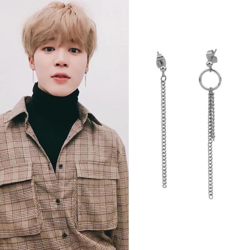 Khuyên tai Jimin bông tai BTS hoa tai thời trang cá tính dành cho fan hâm mộ army