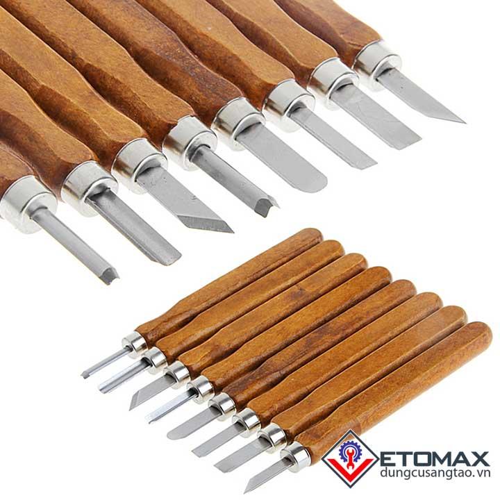 Bộ 8 dụng cụ khắc, đục tiện gỗ đa năng cao cấp