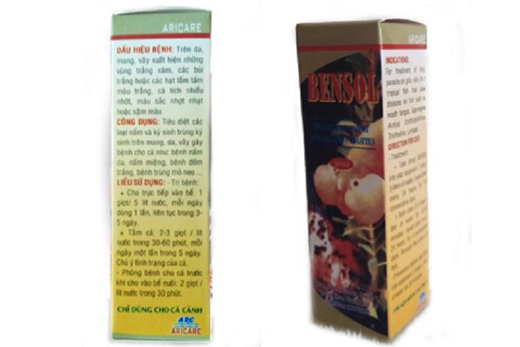 Thuốc Bensol đặt trị nấm và ký sinh trùng cho cá cảnh