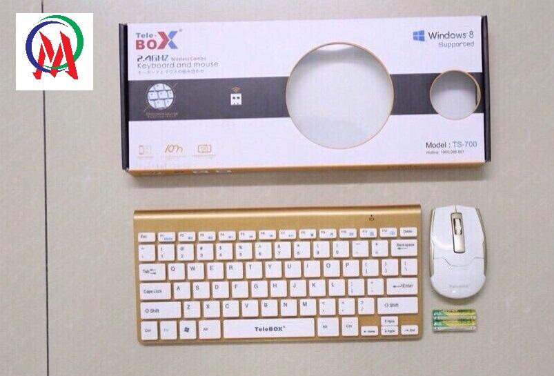 [HCM]Combo phím và chuột telebox ts700 ko dây mini