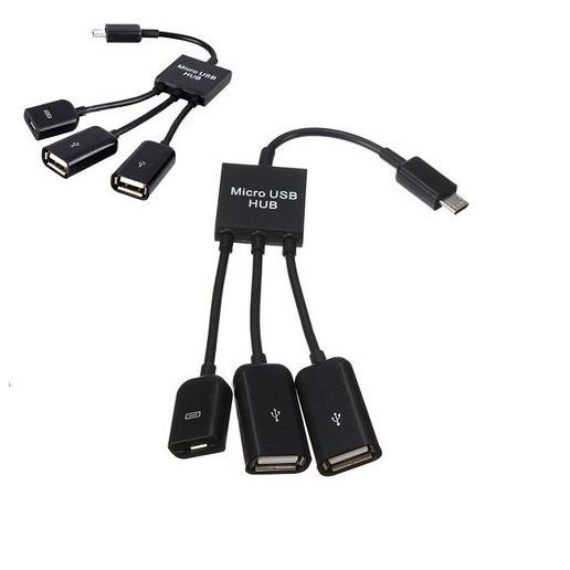 Cáp OTG hup - Cáp OTG 3 đầu