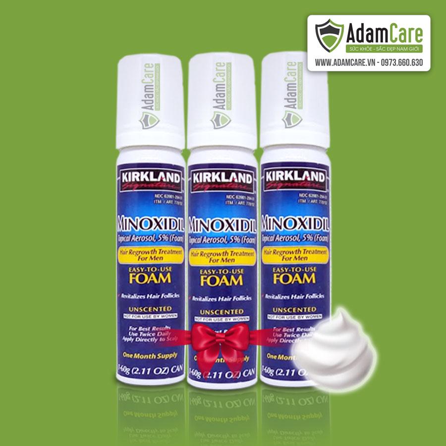 [HCM]Serum mọc râu Minoxidil 5% Foam combo 3