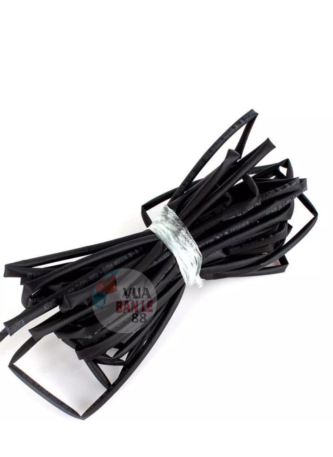 Bộ 5 ống gen co nhiệt (đen) phi 6 ,mỗi ống 1 mét