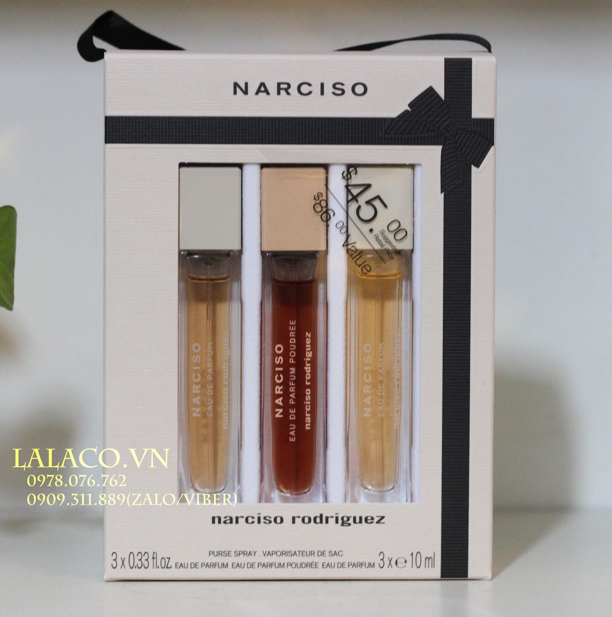 [HCM]Bộ Nước Hoa Narciso 10ml 3 chai