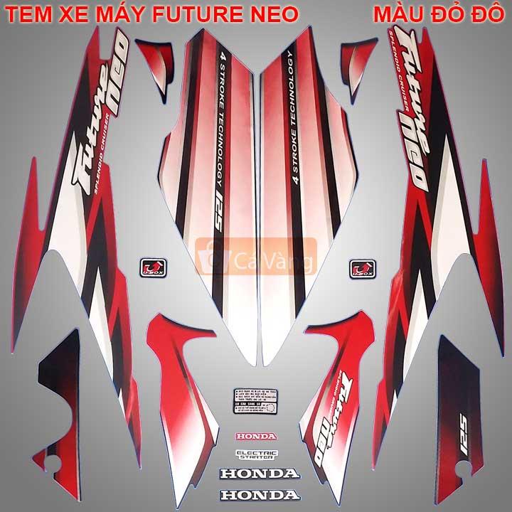 Tem xe Future Neo, Decal xe ZIN, TEM XỊN Dán dàn áo xe màu ĐỎ