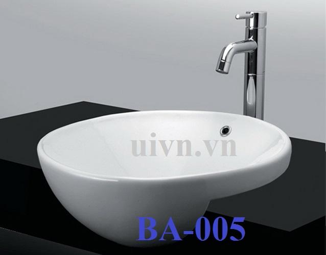 Lavabo nửa âm dương BA-005 (sứ trắng)