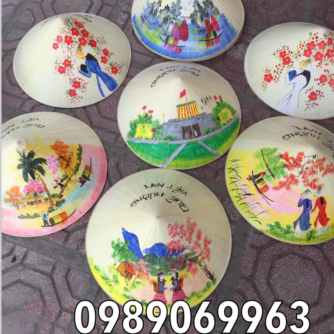 Nón huế vẽ trang trí giá 320k/5 chiếc