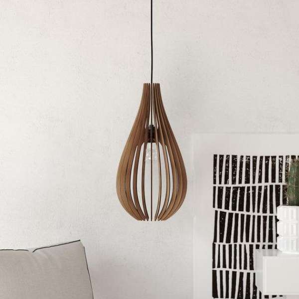 Đèn trang trí trần bằng gỗ Wood Pendant Light Chandelier