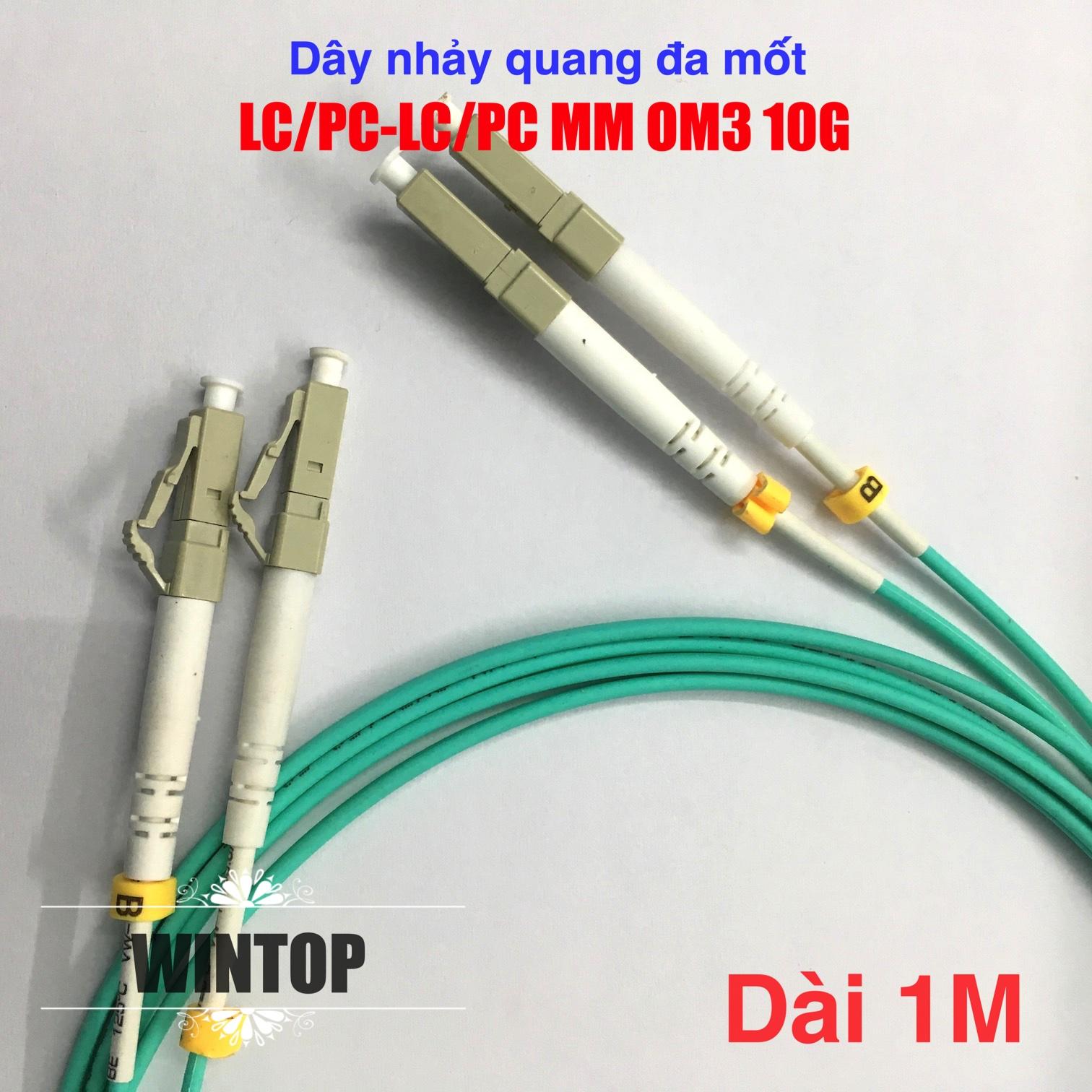 [HCM]Dây nhảy quang Multimode OM3 LC/PC-LC/PC 10Gb dài 1M/2M/3M/5M/10M/15M Duplex