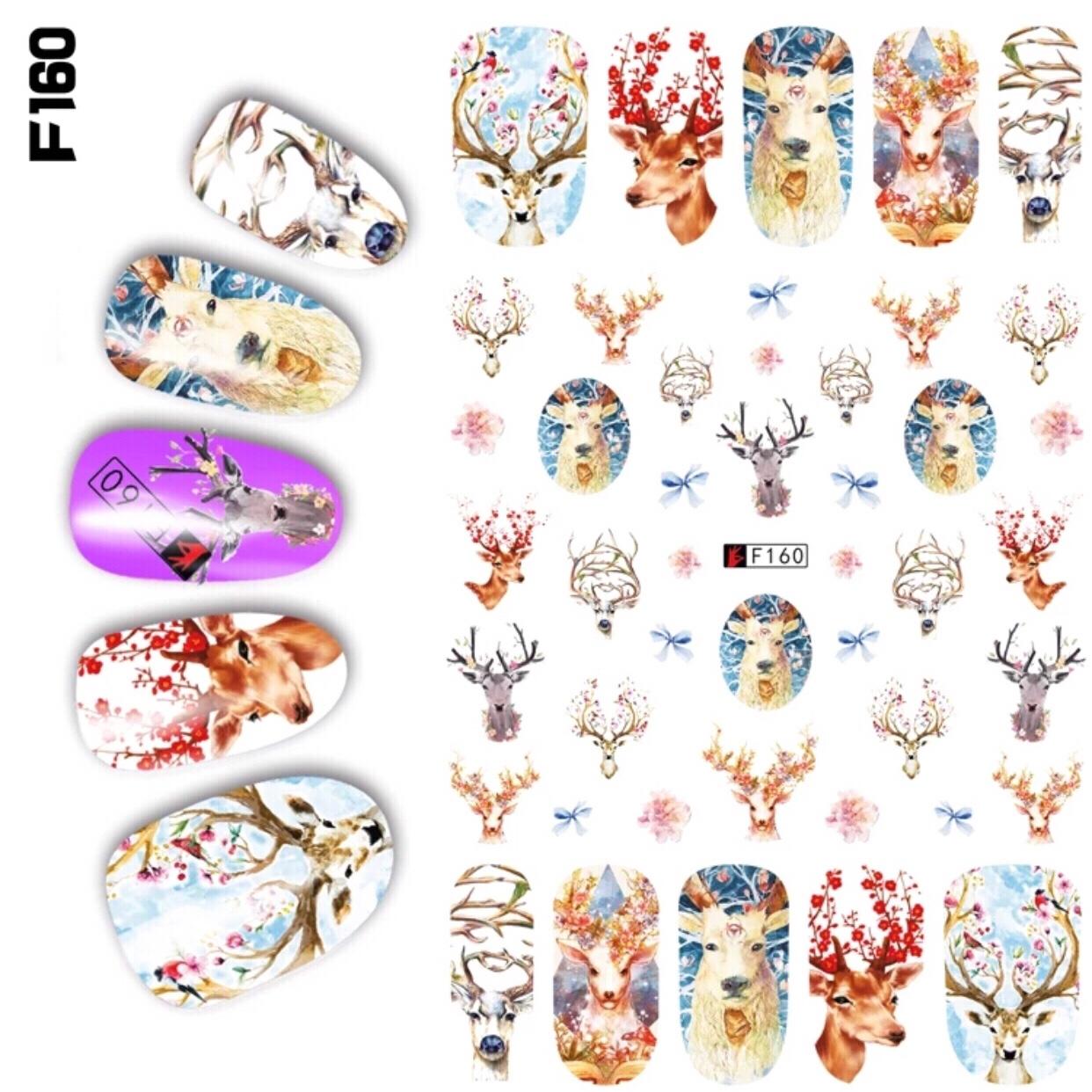 BỘ 2 TẤM STICKER DÁN MÓNG TAY CARTOON