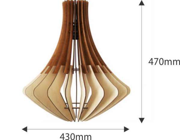 Đèn Gỗ Trang Trí Thả Trần Bằng Gỗ Thông Plywood Hanging Light Chandelier