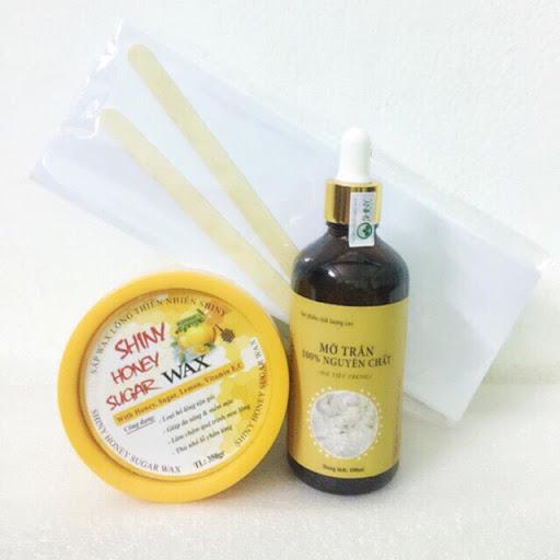 Combo triệt lông vĩnh viễn gồm wax và mỡ trăn  100ml tặng bộ dụng cụ wax